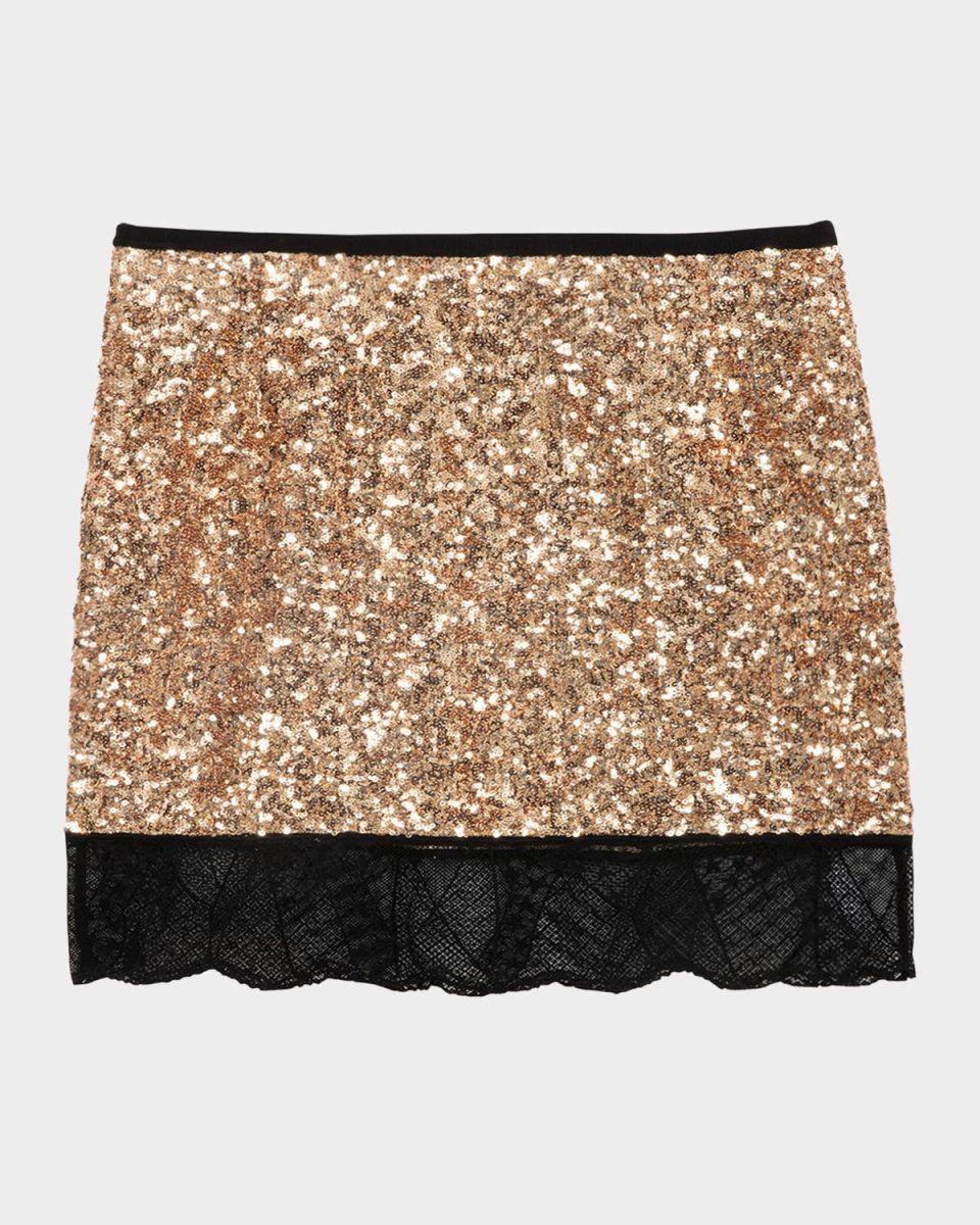 Justicias Sequin-Embellished Mini Skirt